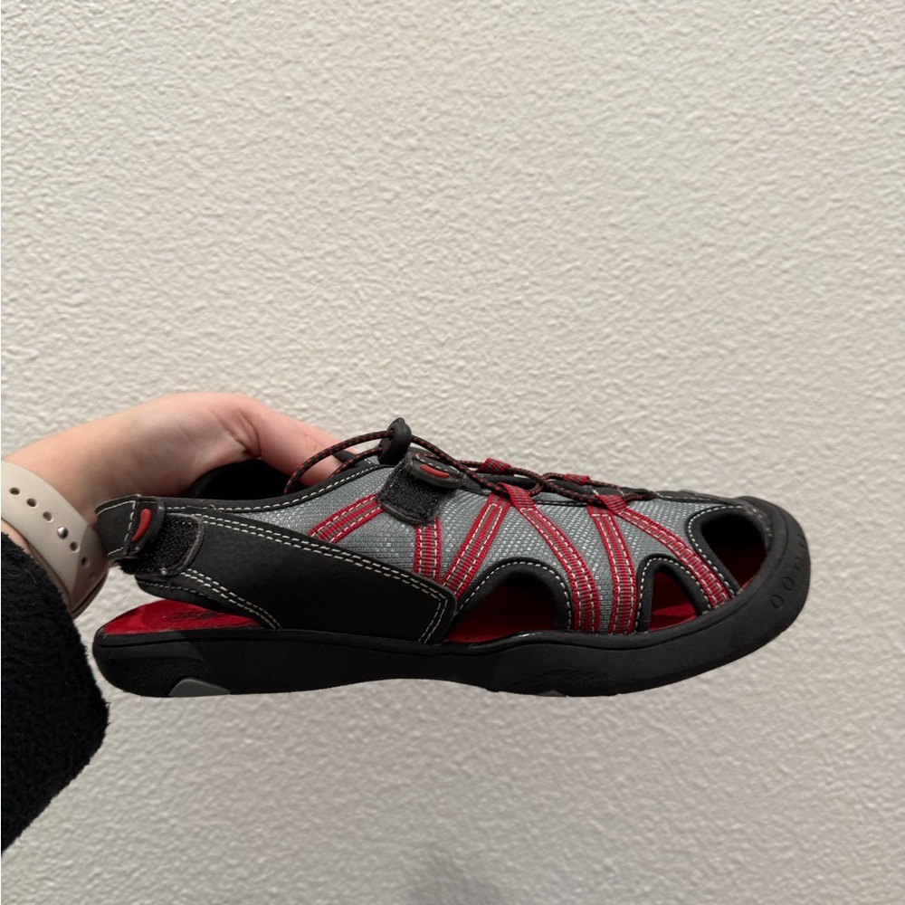 Boys Black and Red Outdoor Shoes